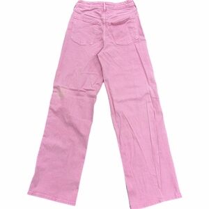 Old Navy Jeans Womens 0 Pink Sky-Hi Wide-Leg Extra High-Rise Denim